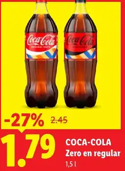 Lidl Coca-cola Zero en Regular aanbieding