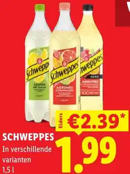Lidl Schweppes aanbieding