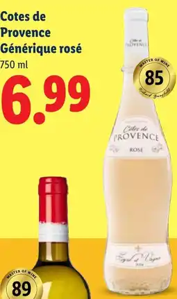 Lidl Cotes de Provence Générique rosé aanbieding