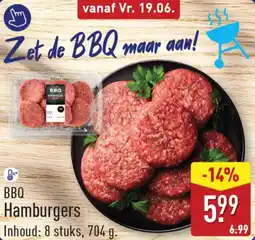 ALDI BBQ Hamburgers aanbieding