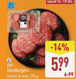 ALDI BBQ Hamburgers aanbieding