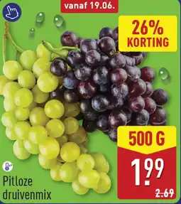 ALDI Pitloze druivenmix aanbieding