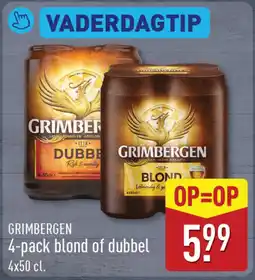 ALDI Grimbergen blond of dubbel aanbieding