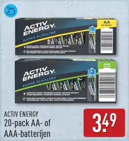 ALDI Activ Energy 20-pack AA of AAA-batterijen aanbieding