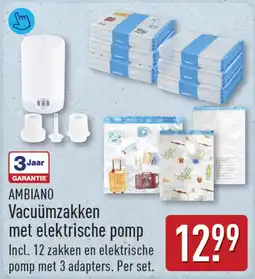 ALDI Ambiano Vacuümzakken met elektrische pomp aanbieding