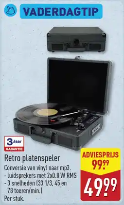 ALDI Retro platenspeler aanbieding