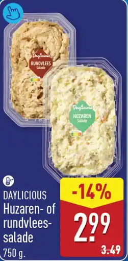 ALDI Daylicious Huzaren of rundvleessalade aanbieding