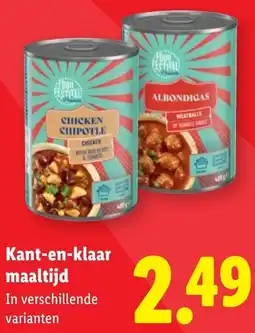 Lidl Kant-en-klaar maaltijd aanbieding
