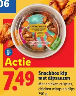 Lidl Snackbox kip met dipsauzen aanbieding