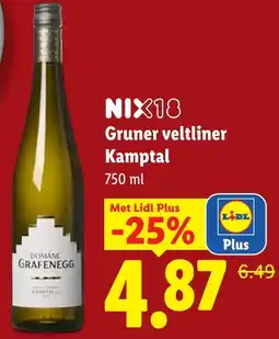 Lidl Gruner veltliner Kamptal aanbieding