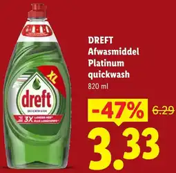 Lidl Dreft Afwasmiddel Platinum quickwash aanbieding