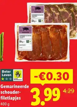Lidl Gemarineerde schouderfiletlapjes aanbieding