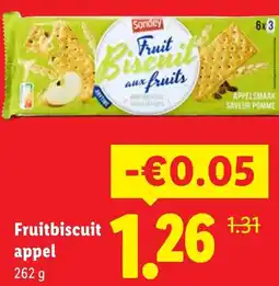 Lidl Fruitbiscuit appel aanbieding