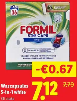 Lidl Wascapsules 5-in-1 white aanbieding