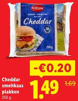 Lidl Cheddar smeltkaas plakken aanbieding