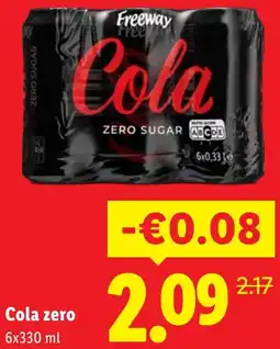 Lidl Cola zero aanbieding