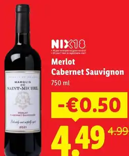 Lidl Merlot Cabernet Sauvignon aanbieding