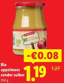 Lidl Bio appelmoes zonder suiker aanbieding