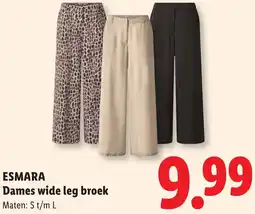 Lidl Esmara Dames wide leg broek aanbieding