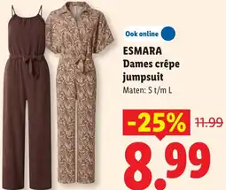 Lidl Esmara Dames crêpe jumpsuit aanbieding