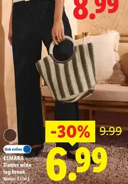 Lidl Esmara Dames wide leg broek aanbieding
