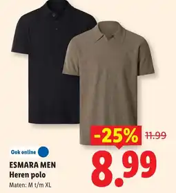 Lidl Esmara men Heren polo aanbieding