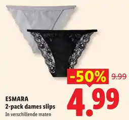 Lidl Esmara 2-pack dames slips aanbieding