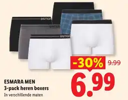 Lidl Esmara men 3-pack heren boxers aanbieding