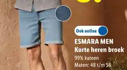 Lidl Esmara men korte heren broek aanbieding