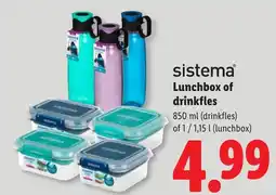 Lidl Sistema lunchbox of drinkfles aanbieding