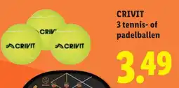 Lidl 3 tennis- of padelballen aanbieding