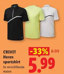 Lidl Crivit Heren sportshirt aanbieding