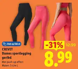 Lidl Crivit Dames sportlegging geribd aanbieding