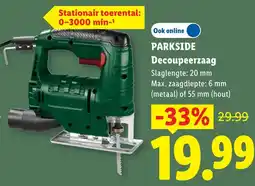 Lidl Parkside Decoupeerzaag aanbieding