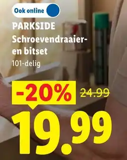 Lidl Parkside Schroevendraaier- en bitset aanbieding