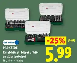 Lidl Parkside Ratel-bitset, bitset of bit- en dopsleutelset aanbieding