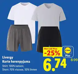 Lidl Livergy Korte herenpyjama aanbieding