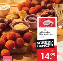 Sligro Lekkernijen Mini snackmix aanbieding