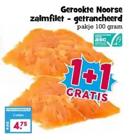 Boon`s Markt Gerookte Noorse zalmfilet - getrancheerd aanbieding