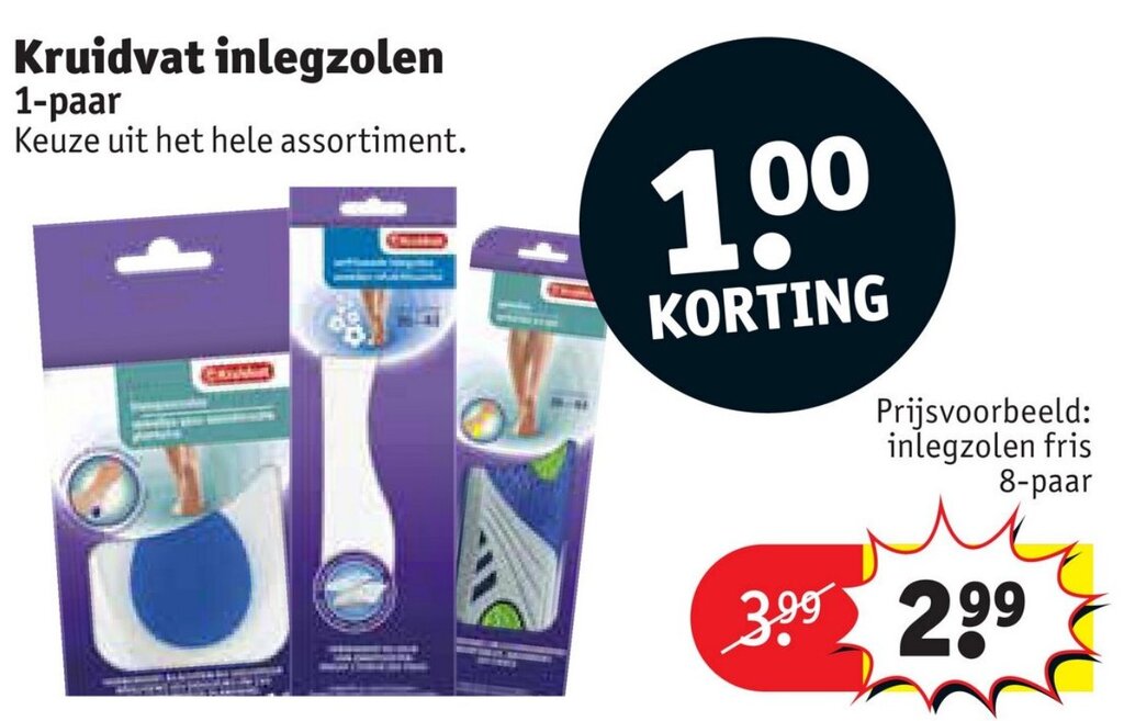 Inlegzolen aanbieding bij Kruidvat