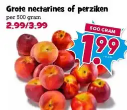 Boon`s Markt Grote nectarines of perziken aanbieding