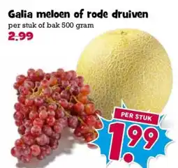 Boon`s Markt Galia meloen of rode druiven aanbieding