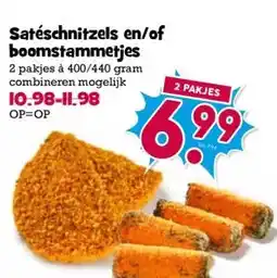 Boon`s Markt Satéschnitzels en/of boomstammetjes aanbieding