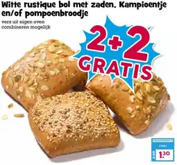 Boon`s Markt Witte rustique bol met zaden, Kampioentje en/of pompoenbroodje aanbieding