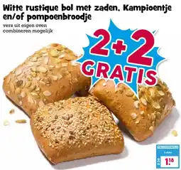 Boon`s Markt Witte rustique bol met zaden, Kampioentje en/of pompoenbroodje aanbieding