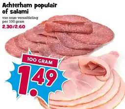 Boon`s Markt Achterham populair of salami aanbieding