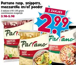 Boon`s Markt Parrano rasp, snippers, mozzarella en/of poeder aanbieding