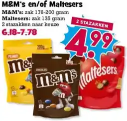 Boon`s Markt M&M's en/of Maltesers aanbieding