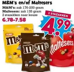 Boon`s Markt M&M's en/of Maltesers aanbieding