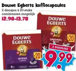 Boon`s Markt Douwe Egberts koffiecapsules aanbieding